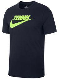Теннисная футболка мужская Nike Court Tee Tennis GFX obsidian/volt