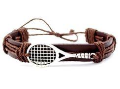 Браслет Tennis Racket Leather Wrap Bracelet