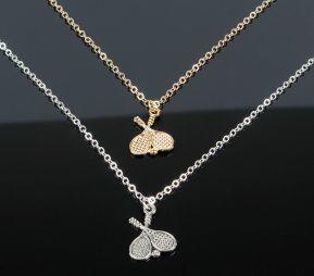 Ланцюжок Double Tennis Racket Silver