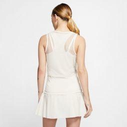 Тенісна майка жіноча Nike Court Elevated Essential Dry Tank light orewood brown/white
