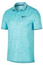 Тенісна футболка чоловіча Nike Court Advantage Print Polo light aqua/black