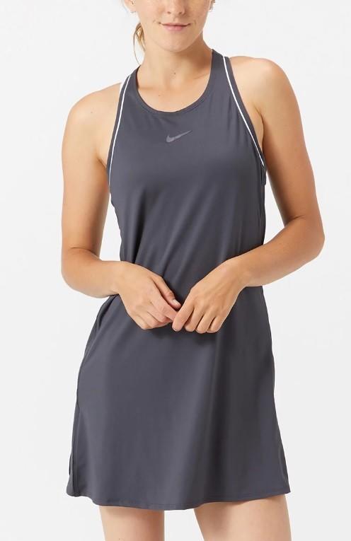 Теннисное платье женское Nike Court Dry Dress gridiron/white/gridiron