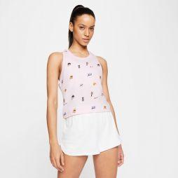 Тенісна майка жіноча Nike Court Tank Crop Court pink foam