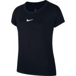 Тенісна футболка дитяча Nike Court G Dry Top SS black/white Тенісна футболка дитяча Nike Court G Dry Top SS black/white