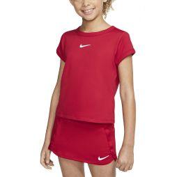 Тенісна футболка дитяча Nike Court G Dry Top SS gym red/white Тенісна футболка дитяча Nike Court G Dry Top SS gym red/white