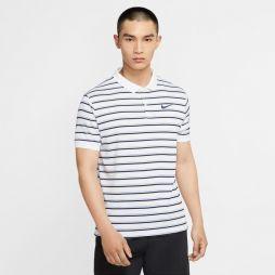 Тенісна футболка чоловіча Nike Court Dry Pique Polo GX white/obsidian Тенісна футболка чоловіча Nike Court Dry Pique Polo GX white/obsidian