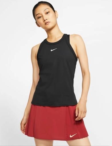 Теннисная майка женская Nike Court Dry Tank black/black/white