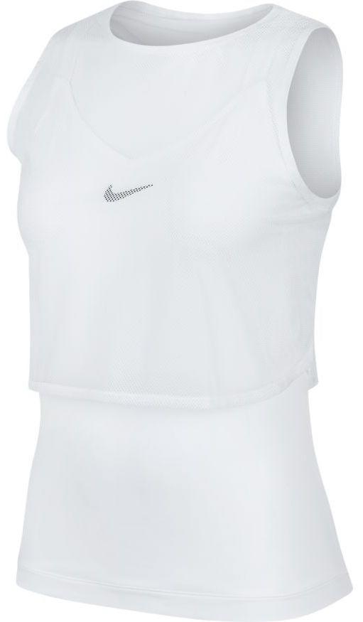 Тенісна майка жіноча Nike Court Elevated Essential Dry Tank white/black