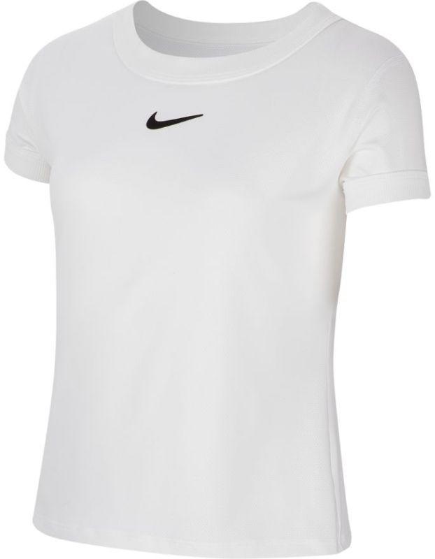 Теннисная футболка детская Nike Court G Dry Top SS white/black