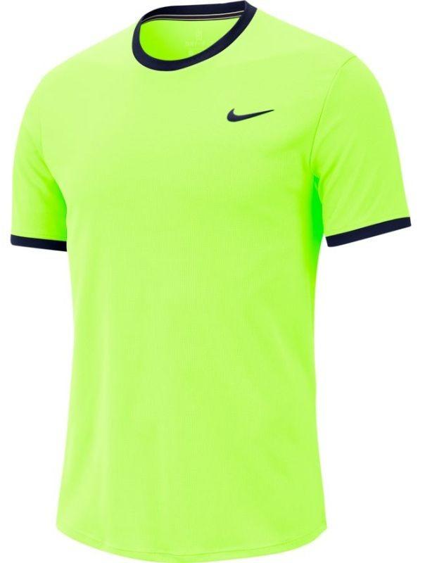 Теннисная футболка мужская Nike Court Top SS ghost green/obsidian/obsidian