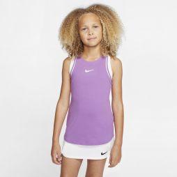 Тенісна майка дитяча Nike Court Girls Dry Tank purple nebula/white/white/white Тенісна майка дитяча Nike Court Girls Dry Tank purple nebula/white/white/white