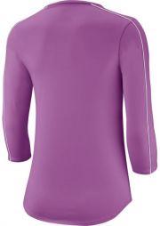 Тенісна футболка жіноча Nike Court Women 3/4 Sleeve Top purple nebula/white/white/white