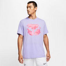 Тенісна футболка чоловіча Nike Court M Rafa Tee DB purple pulse Тенісна футболка чоловіча Nike Court M Rafa Tee DB purple pulse