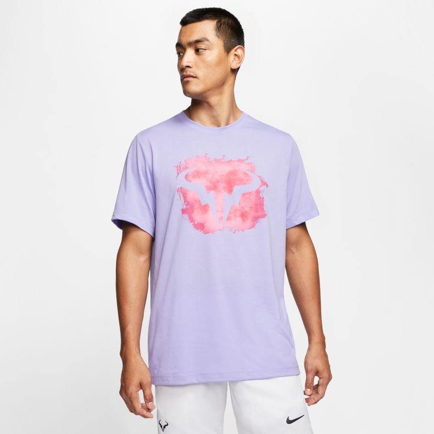 Теннисная футболка мужская Nike Court M Rafa Tee DB purple pulse