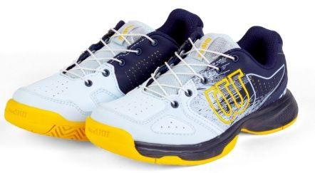 Дитячі тенісні кросівки Wilson Kaos QL Junior omhalodes/peacoat/gold fush Дитячі тенісні кросівки Wilson Kaos QL Junior omhalodes/peacoat/gold fush