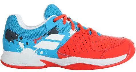 Дитячі тенісні кросівки Babolat Pulsion Грунт Junior tomato red/blue aster Дитячі тенісні кросівки Babolat Pulsion Грунт Junior tomato red/blue aster