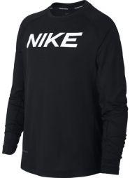 Тенісна футболка дитяча Nike Pro LS FTTD Top B black/white Тенісна футболка дитяча Nike Pro LS FTTD Top B black/white