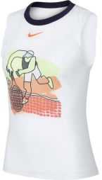 Тенісна майка жіноча Nike Court Dry Tank PS NT white/black/laser crimson Тенісна майка жіноча Nike Court Dry Tank PS NT white/black/laser crimson