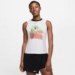Тенісна майка жіноча Nike Court Dry Tank PS NT white/black/laser crimson Тенісна майка жіноча Nike Court Dry Tank PS NT white/black/laser crimson