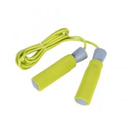 Скакалка LiveUp PVC Foam Handle JumpRope green/grey