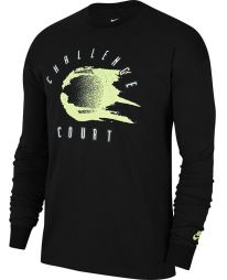 Тенісна футболка чоловіча Nike Court Tee LS Challenge black Тенісна футболка чоловіча Nike Court Tee LS Challenge black