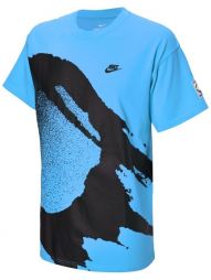 Тенісна футболка чоловіча Nike Court Tee Challenge Fireball neo turquoise