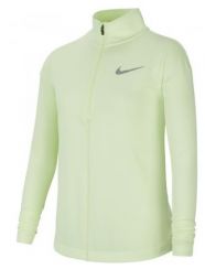 Тенісна футболка дитяча Nike Girls Long Sleeve Half Zip Running Top volt Тенісна футболка дитяча Nike Girls Long Sleeve Half Zip Running Top volt