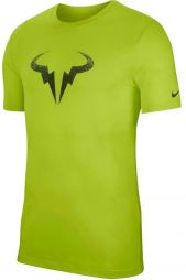 Тенісна футболка чоловіча Nike Court Rafa Tee DB volt/black
