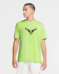 Тенісна футболка чоловіча Nike Court Rafa Tee DB volt/black