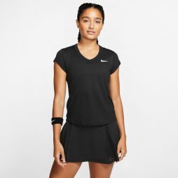 Тенісна футболка жіноча Nike Court Top black/white