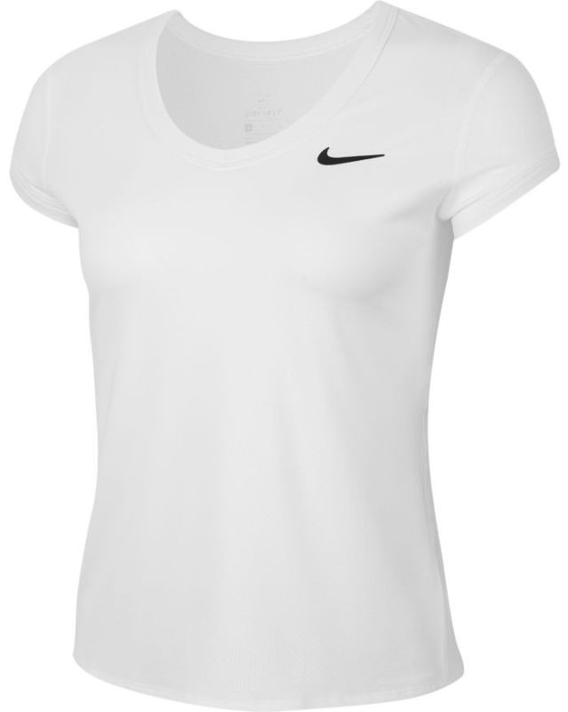 Теннисная футболка женская Nike Court Top white/black