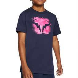 Тенісна футболка дитяча Nike Court Rafa DB Tee obsidian/digital pink Тенісна футболка дитяча Nike Court Rafa DB Tee obsidian/digital pink