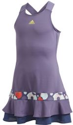 Тенісне плаття дитяче Adidas G Frill Dress tech purple/shock yellow