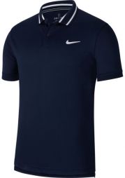 Теннисная футболка мужская Nike Court Dry Pique Polo obsidian/white/white