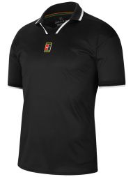 Тенісна футболка чоловіча Nike Court Breathe Slam Polo LN NT black/white