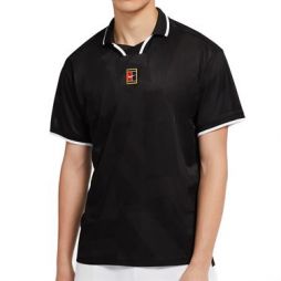Тенісна футболка чоловіча Nike Court Breathe Slam Polo LN NT black/white