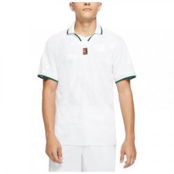 Тенісна футболка чоловіча Nike Court Breathe Slam Polo LN NT white/gorge green