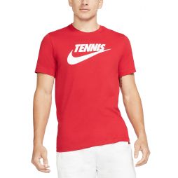 Тенісна футболка чоловіча Nike Court Tee Tennis GFX gym red/white