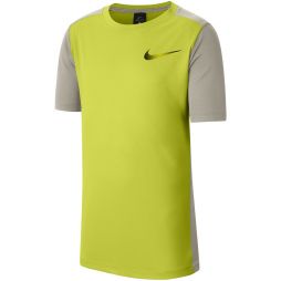 Тенісна футболка дитяча Nike Instacool Sleeve Training Top volt/stone Тенісна футболка дитяча Nike Instacool Sleeve Training Top volt/stone