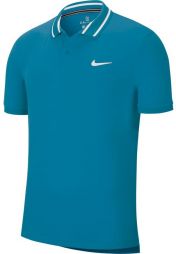 Теннисная футболка мужская Nike Court Dry Pique Polo neo turq/white/white
