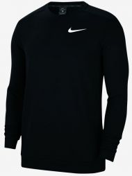 Теннисная футболка мужская Nike Dry Fleece Crew black/white