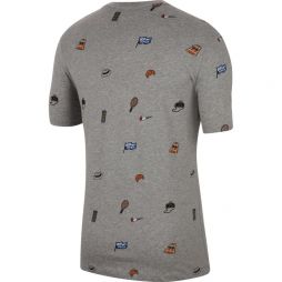 Тенісна футболка чоловіча Nike Court Tee Roland Garros dark grey heather