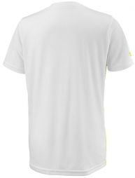 Тенісна футболка дитяча Wilson Team Striped Crew safety yellow/white Тенісна футболка дитяча Wilson Team Striped Crew safety yellow/white