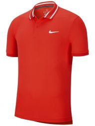 Теннисная футболка мужская Nike Court Dry Pique Polo habanero red/white