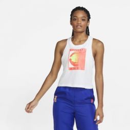 Тенісна майка жіноча Nike Court Cropped Challenge Tank white