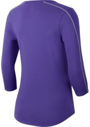 Теннисная футболка женская Nike Court Women 3-4 Sleeve Top psychic purple/white/psychic purple