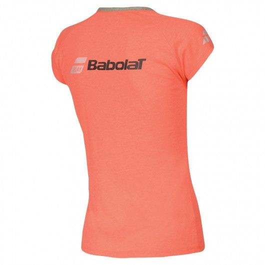 Теннисная футболка детская Babolat Core Tee Girl fluo strike/heather