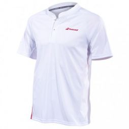 Тенісна футболка чоловіча Babolat Polo Performance Men white/salsa поло Тенісна футболка чоловіча Babolat Polo Performance Men white/salsa поло
