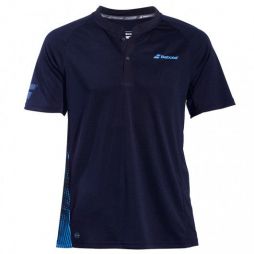 Тенісна футболка чоловіча Babolat Polo Performance Men black/parisian blue поло Тенісна футболка чоловіча Babolat Polo Performance Men black/parisian blue поло
