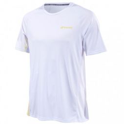 Тенісна футболка чоловіча Babolat Perf Crew Neck Tee Men white/dark yellow Тенісна футболка чоловіча Babolat Perf Crew Neck Tee Men white/dark yellow